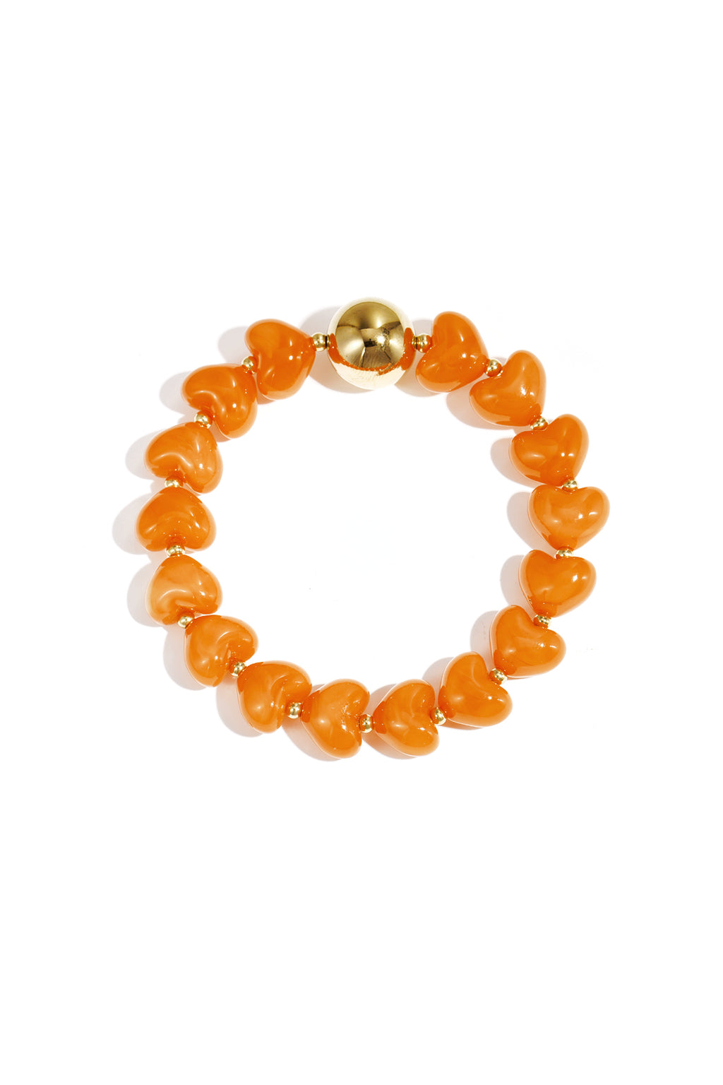 Bracelet statement orné de perles en forme de cœur