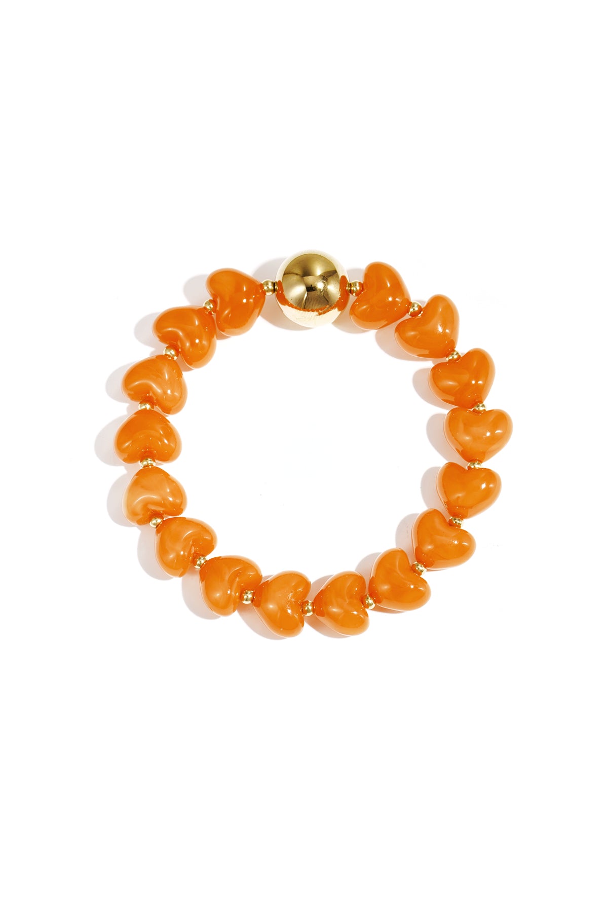 Bracelet statement orné de perles en forme de cœur