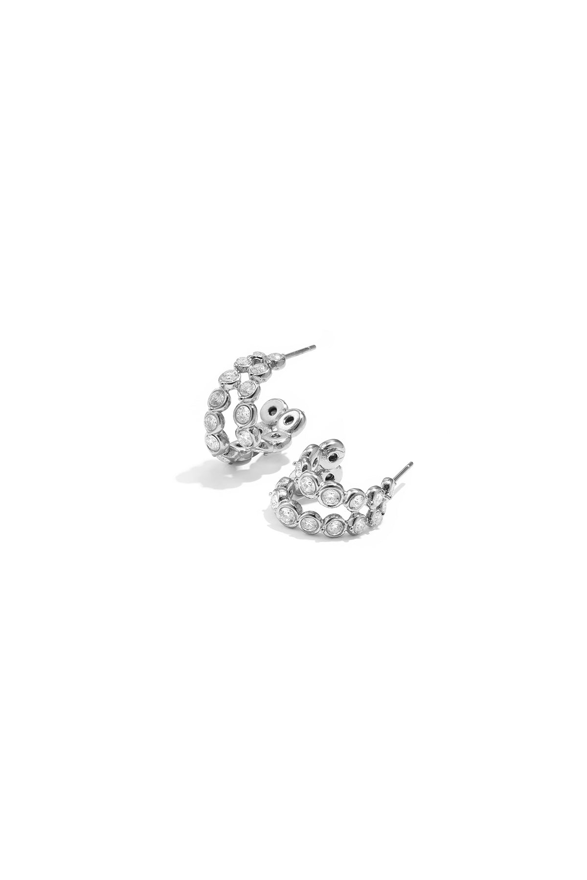Boucles d'oreilles créoles en acier inoxydable, style simple et quotidien, collection de bijoux pour femmes