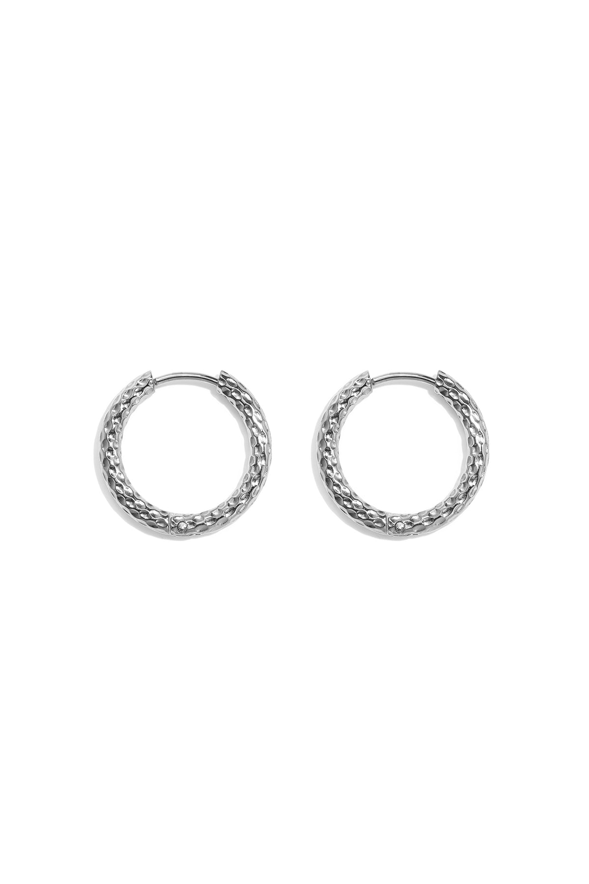 Boucles d'oreilles créoles en acier inoxydable, style simple et quotidien, collection de bijoux pour femmes