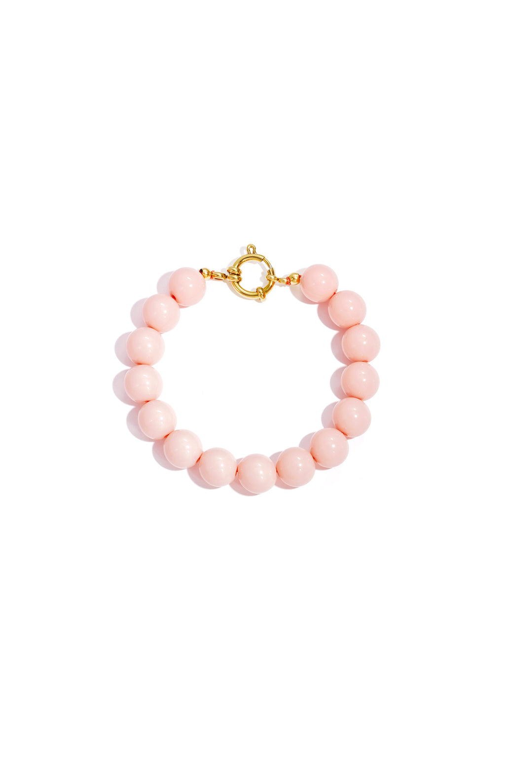 Bracelet à perles moyennes et fermoir avant - 12 mm
