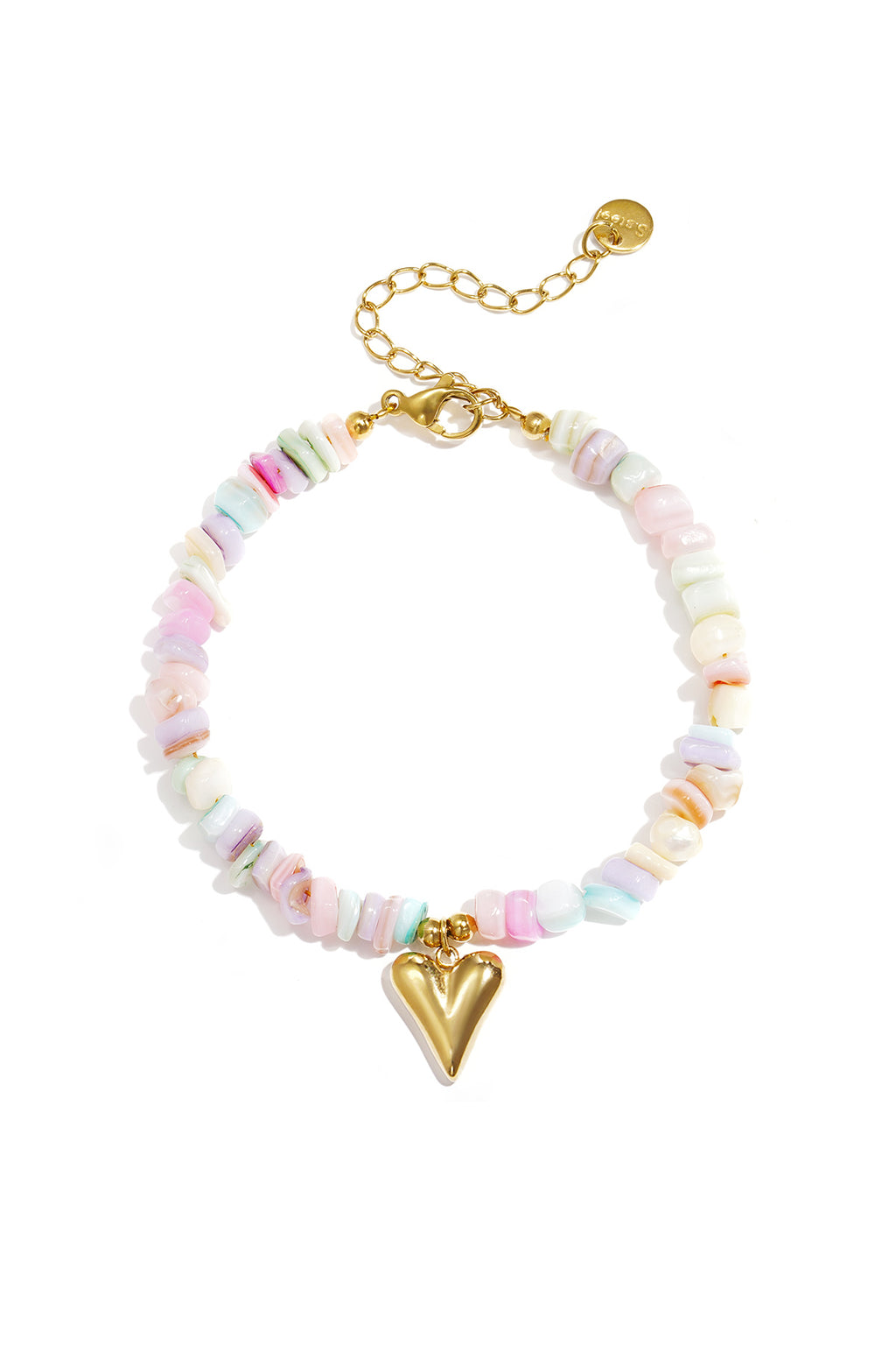 Bracelets en perles de pierre, motif cœur, collection vacances et romantisme au quotidien, bijoux pour femmes