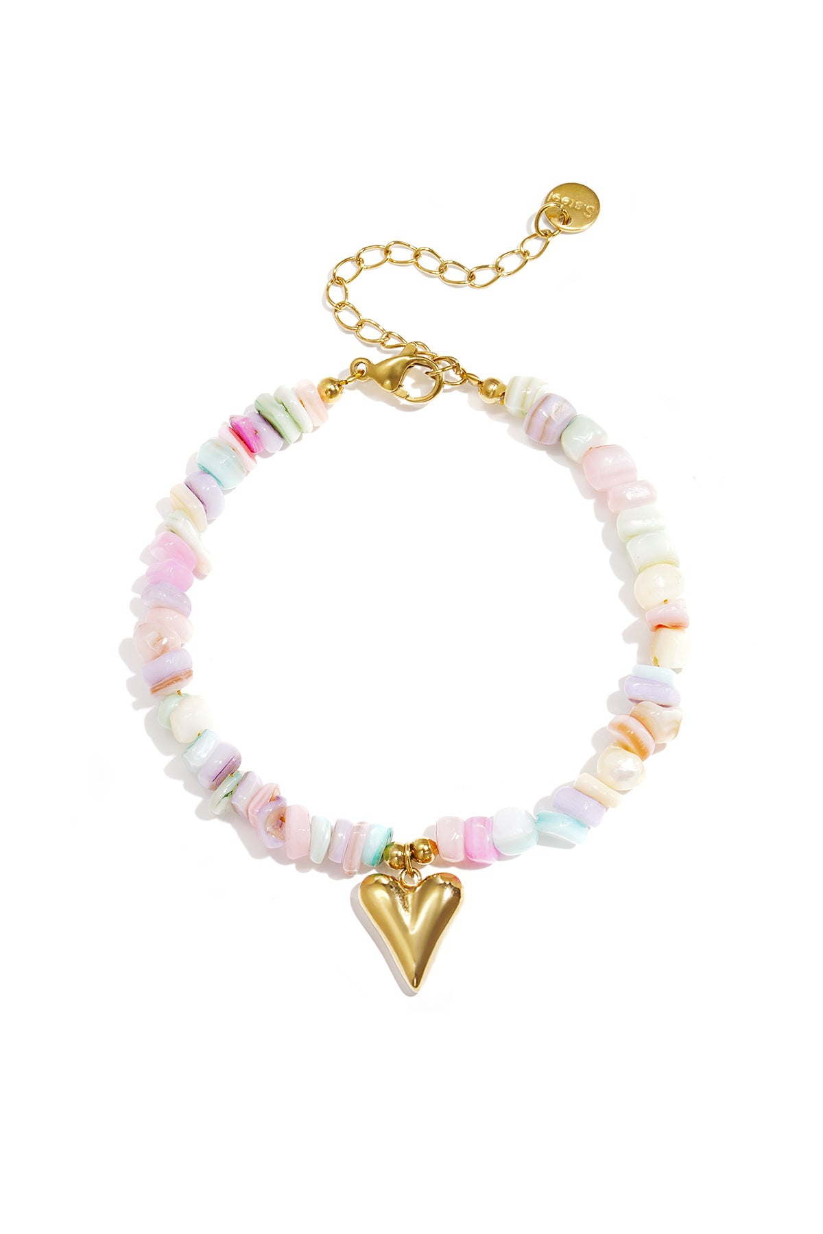 Bracelets en perles de pierre, motif cœur, collection vacances et romantisme au quotidien, bijoux pour femmes