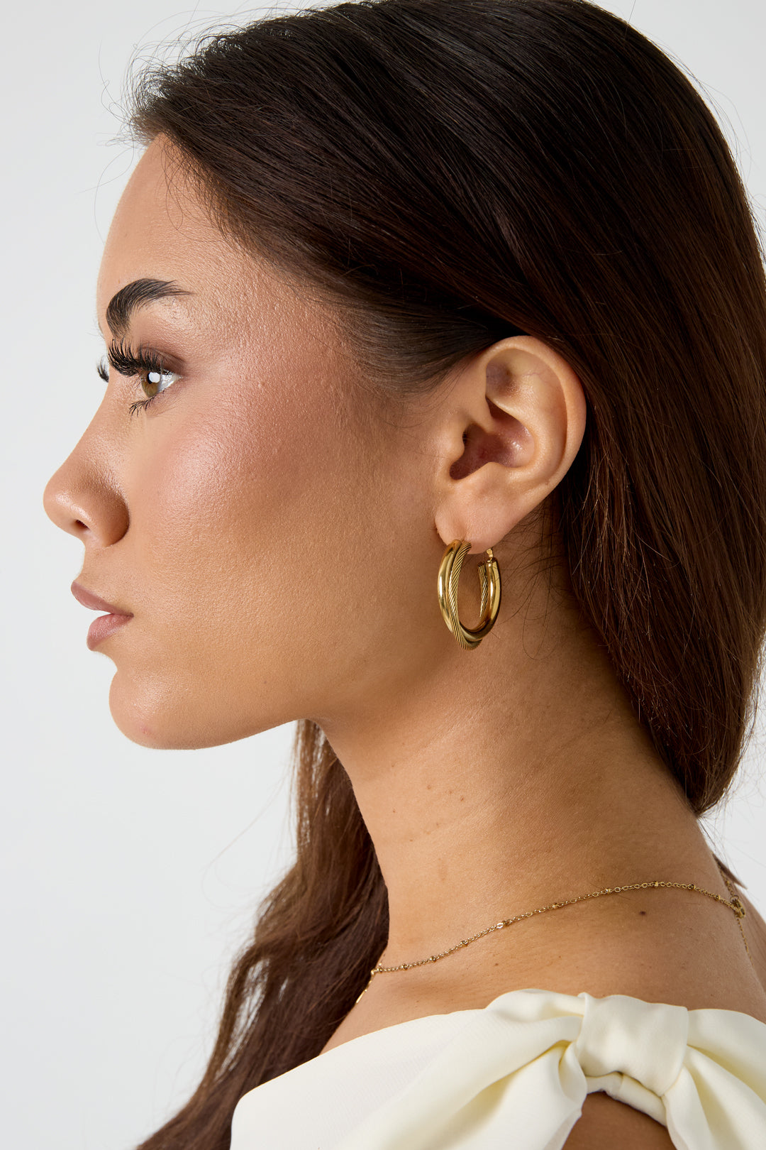 Boucles d'oreilles créoles doubles et épaisses