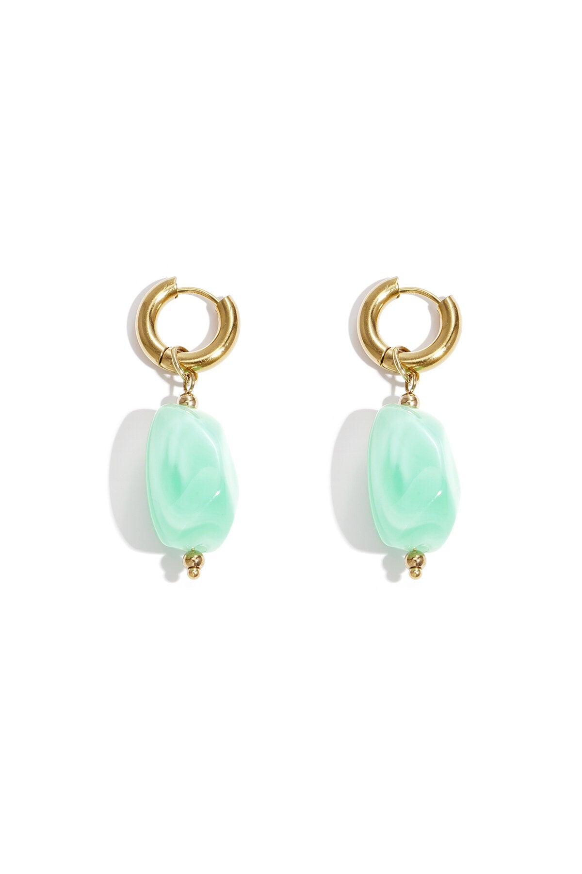 Boucles d'oreilles avec perles organiques