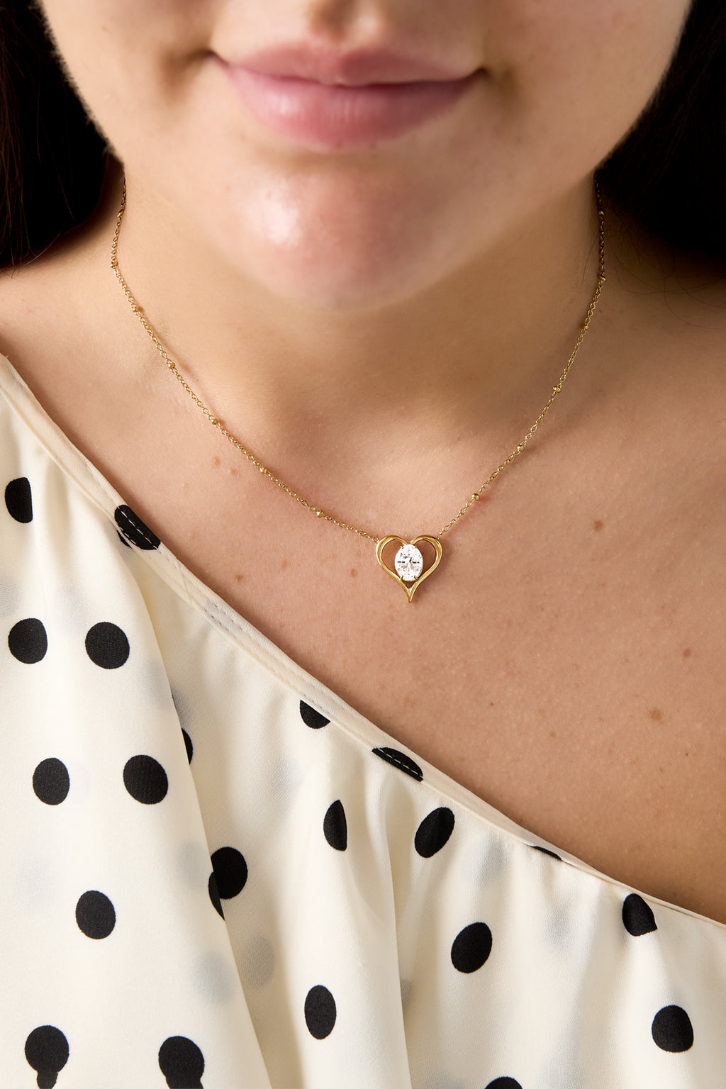 Colliers pendentifs en acier inoxydable en forme de cœur, collection Daily Simple, bijoux pour femmes