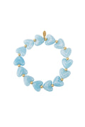 Bracelet élastique en perles en forme de cœur