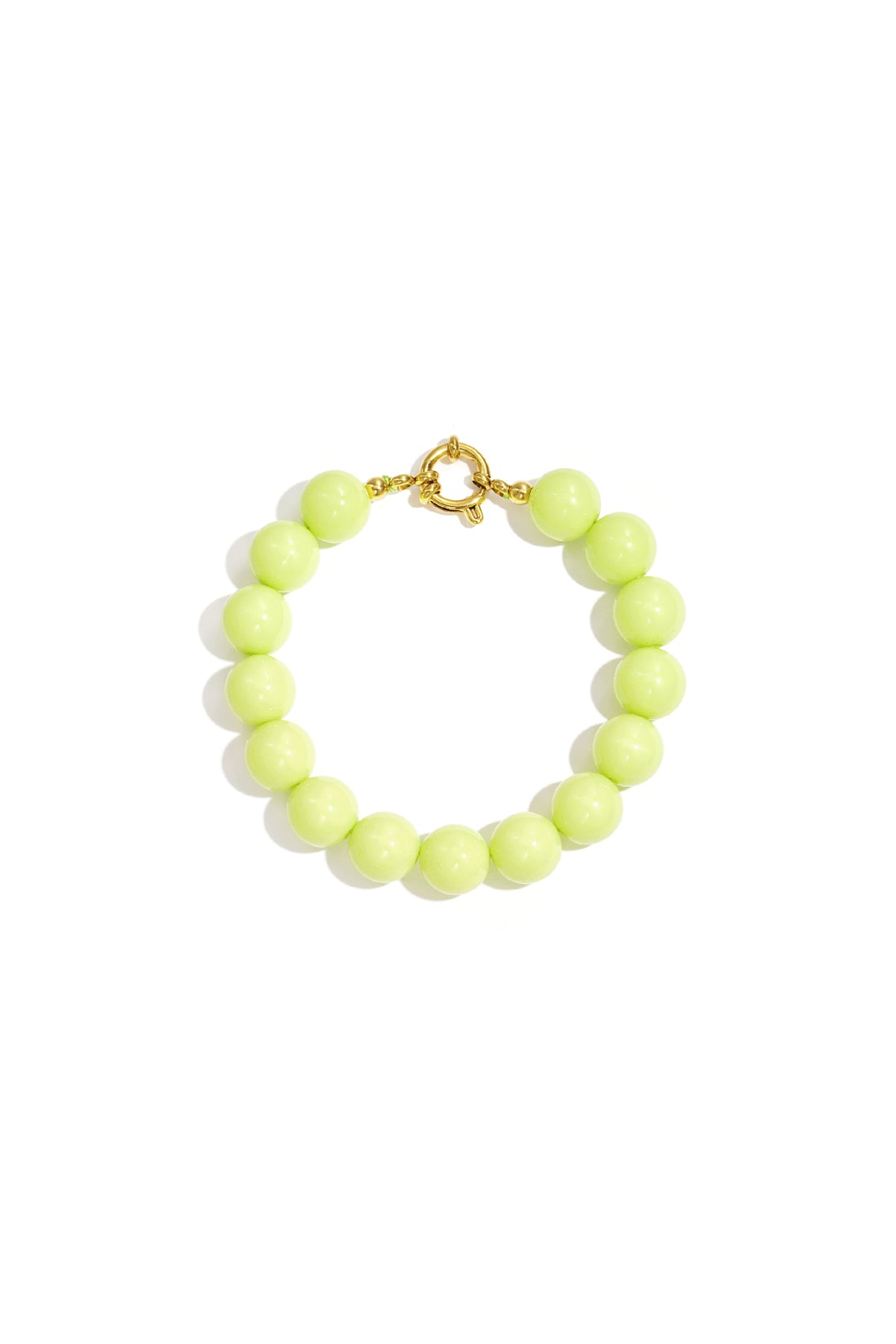 Bracelet à perles moyennes et fermoir avant - 12 mm