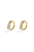 Boucles d'oreilles créoles en acier inoxydable, style décontracté et simple, collection femme