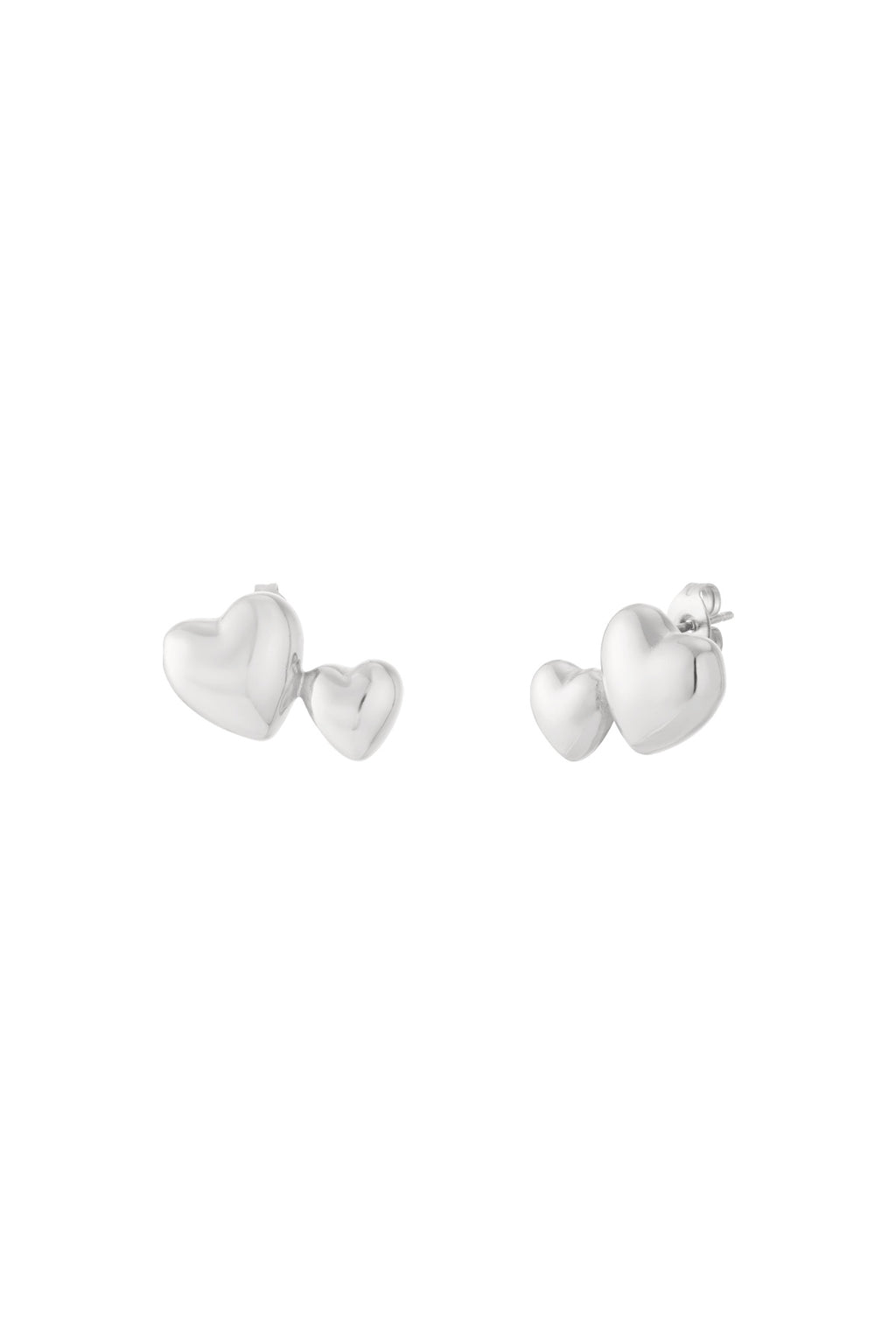 Boucles d'oreilles à tige en acier inoxydable, style cœur, décontractées, simples et quotidiennes, bijoux pour femmes