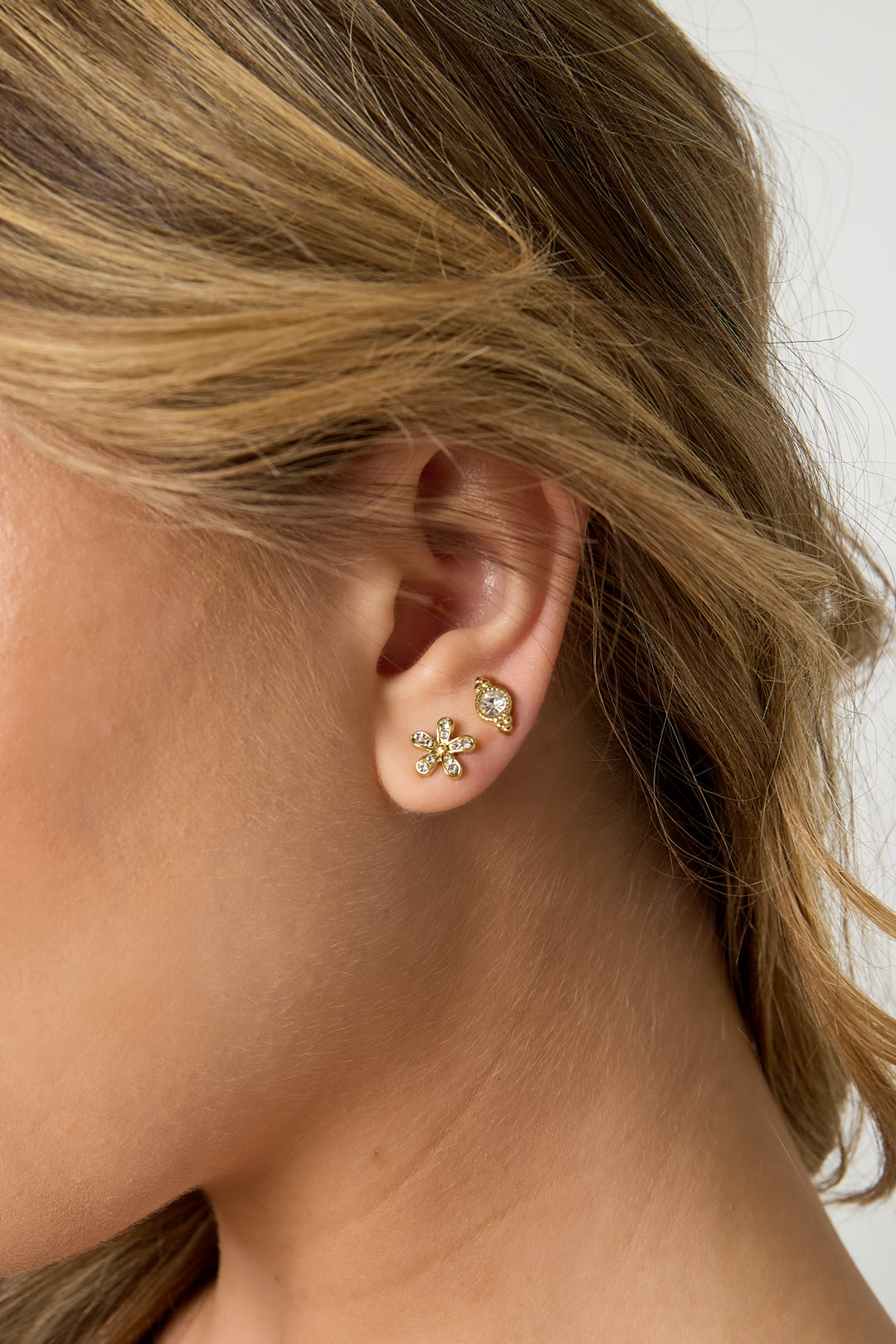 Boucles d'oreilles puces en acier inoxydable, forme irrégulière, collection décontractée et simple pour femmes