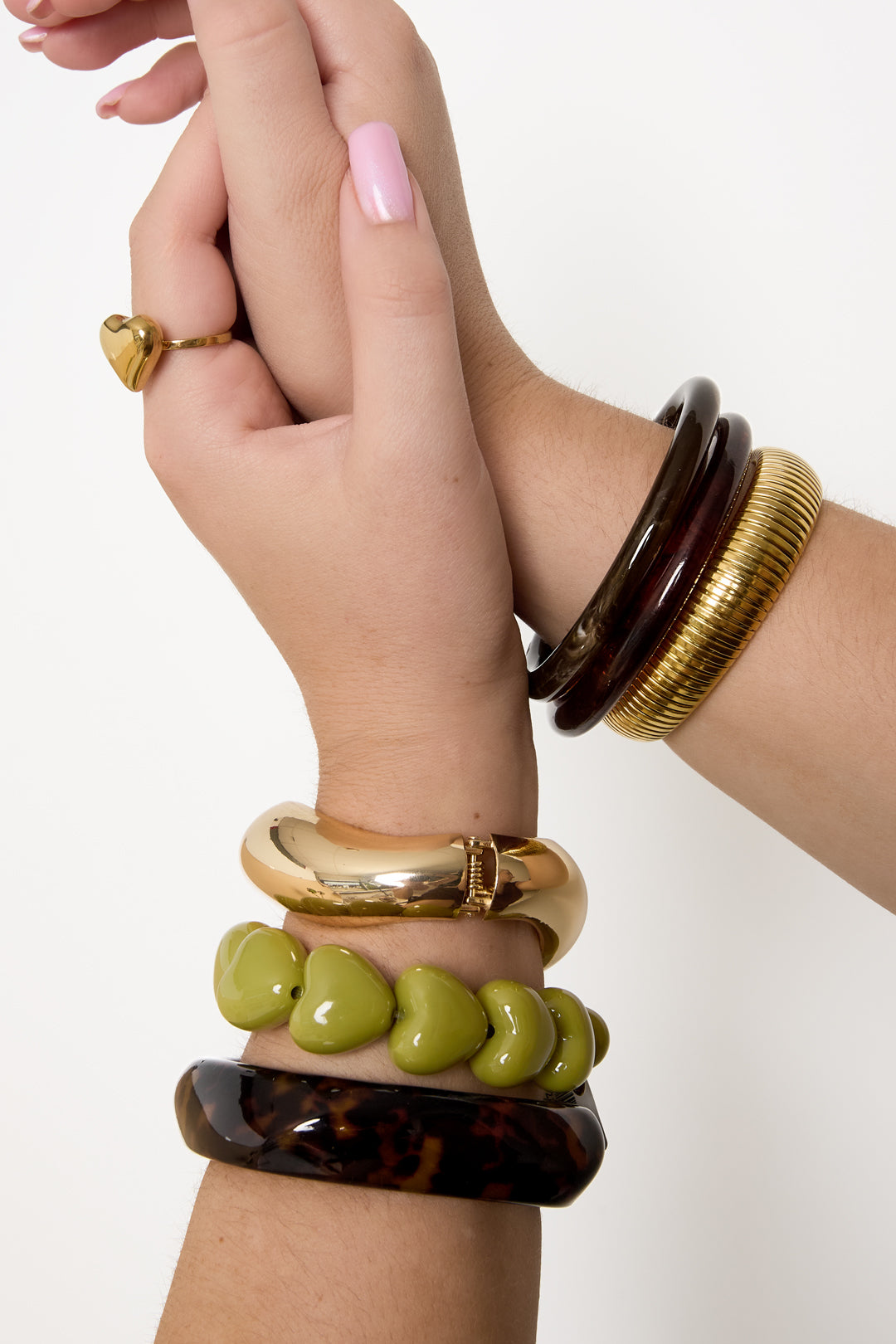 Bracelet en forme de grand cœur à 11 perles