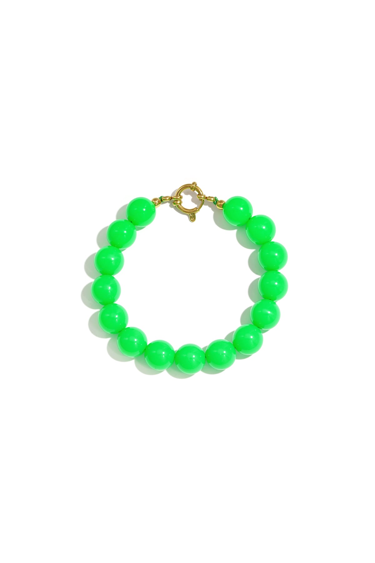 Bracelet à perles moyennes et fermoir avant - 12 mm