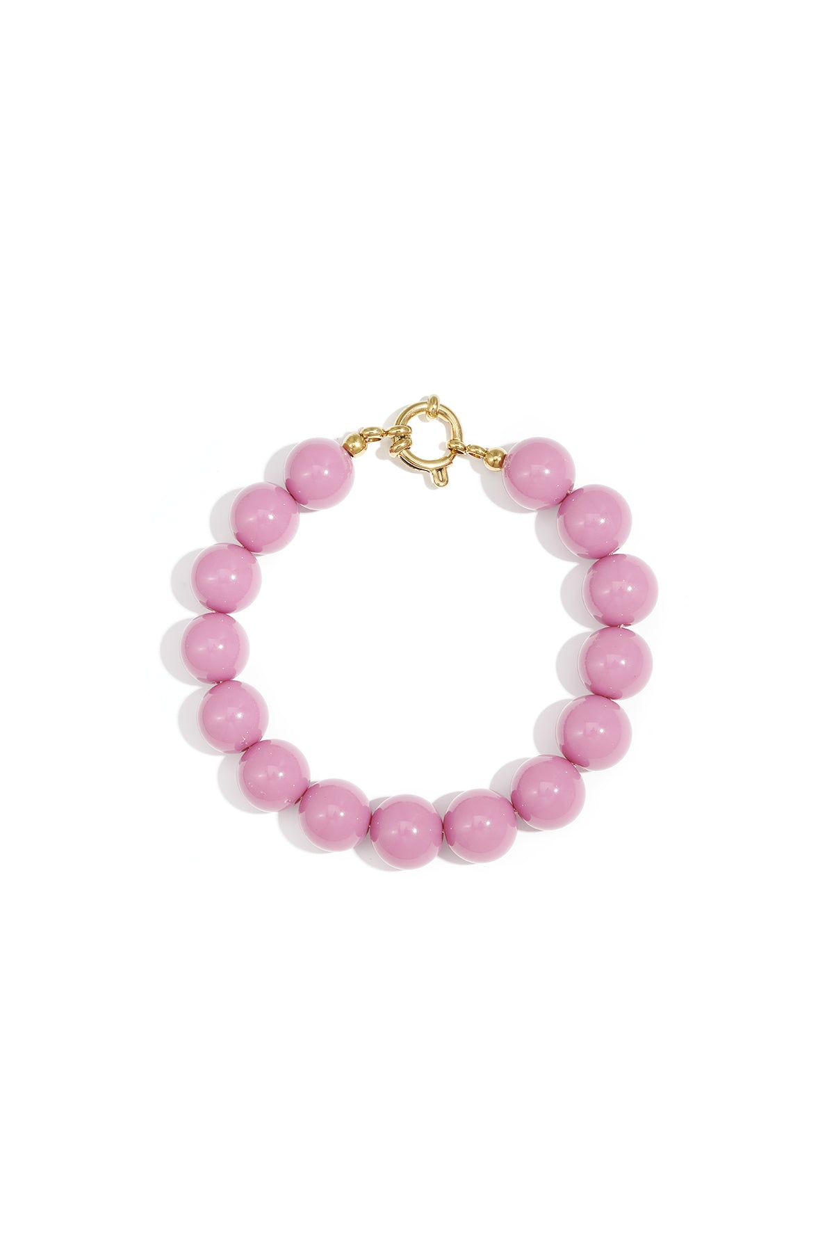 Bracelet à perles moyennes et fermoir avant - 12 mm