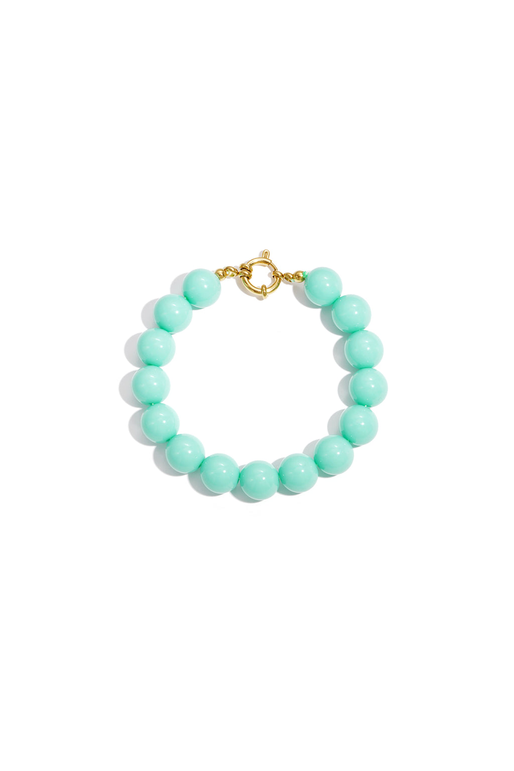 Bracelet à perles moyennes et fermoir avant - 12 mm