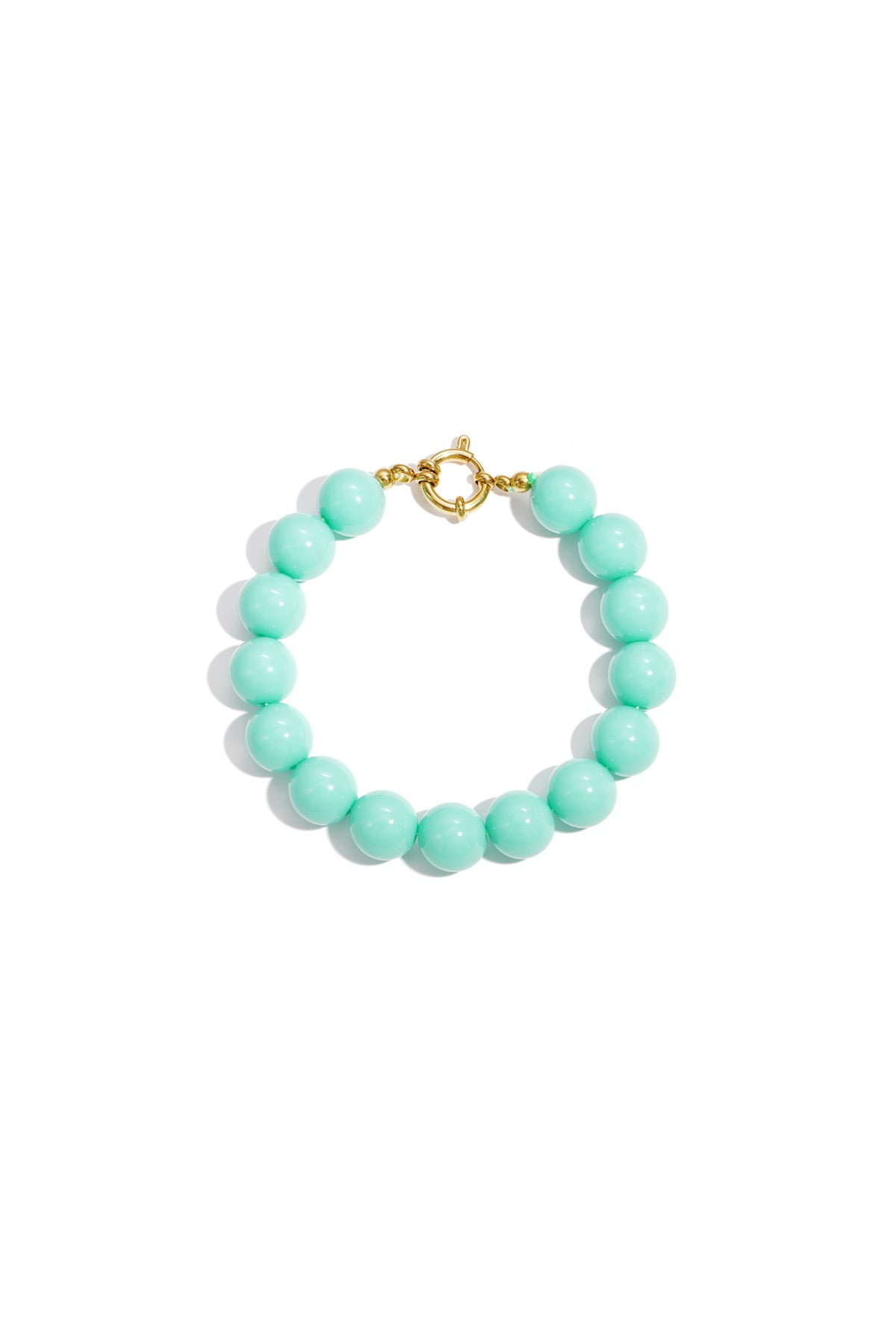 Bracelet à perles moyennes et fermoir avant - 12 mm