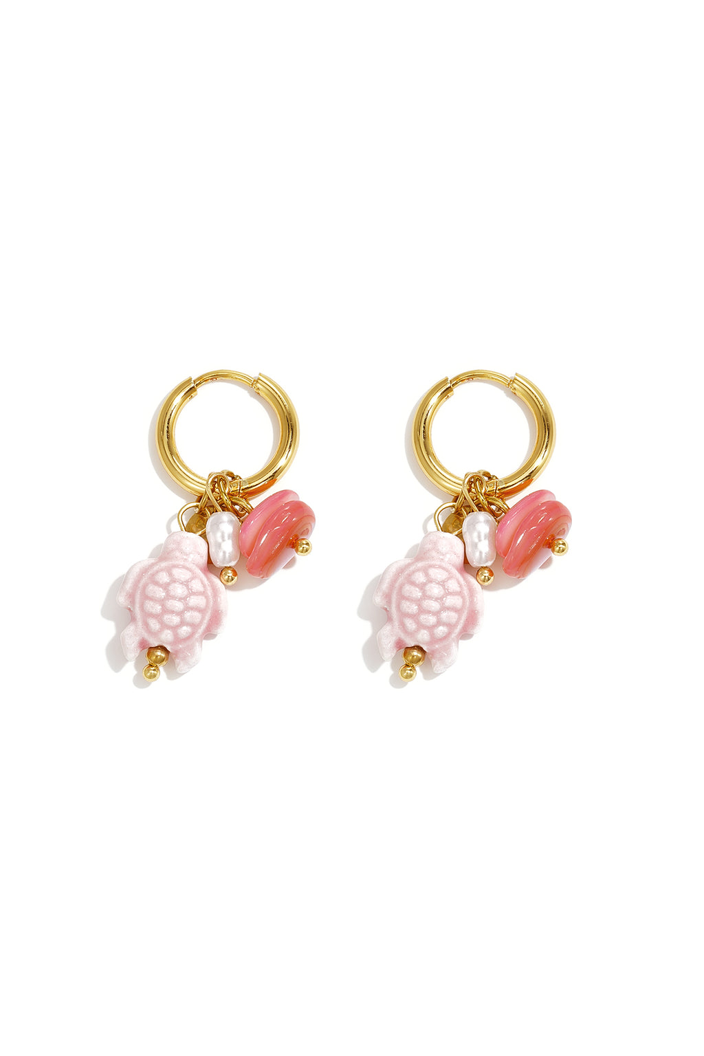 Boucles d'oreilles en acier inoxydable plaqué or 14 carats, motif animaux, collection romantique pour les vacances, les fêtes et les réunions. Bijoux pour femmes.