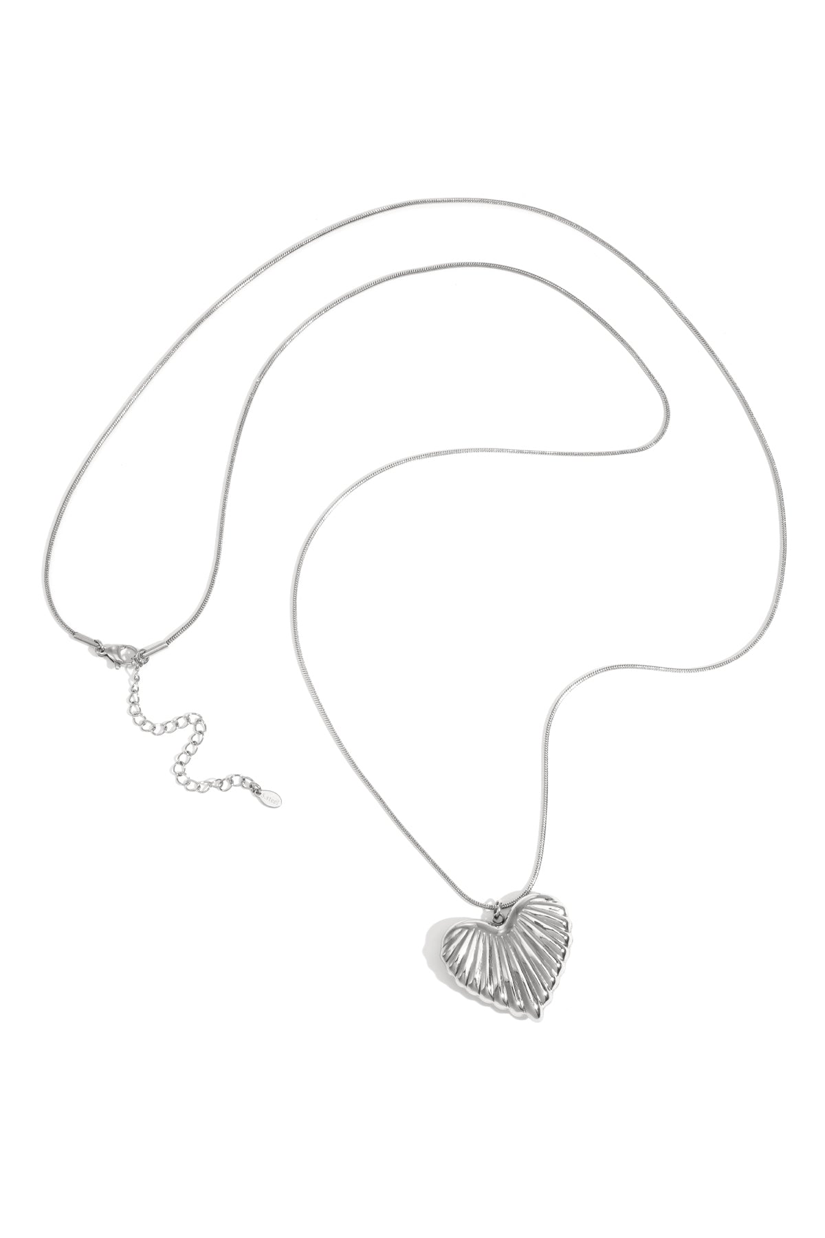 Colliers longs en acier inoxydable, style cœur, décontracté, simple et quotidien, bijoux pour femmes