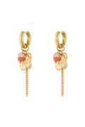Boucles d'oreilles pendantes en acier inoxydable, série Fleur, décontractée, simple et quotidienne, bijoux pour femmes
