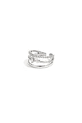 Elegant Minimalist Rhinestone Ring - Adjustable & Stylish