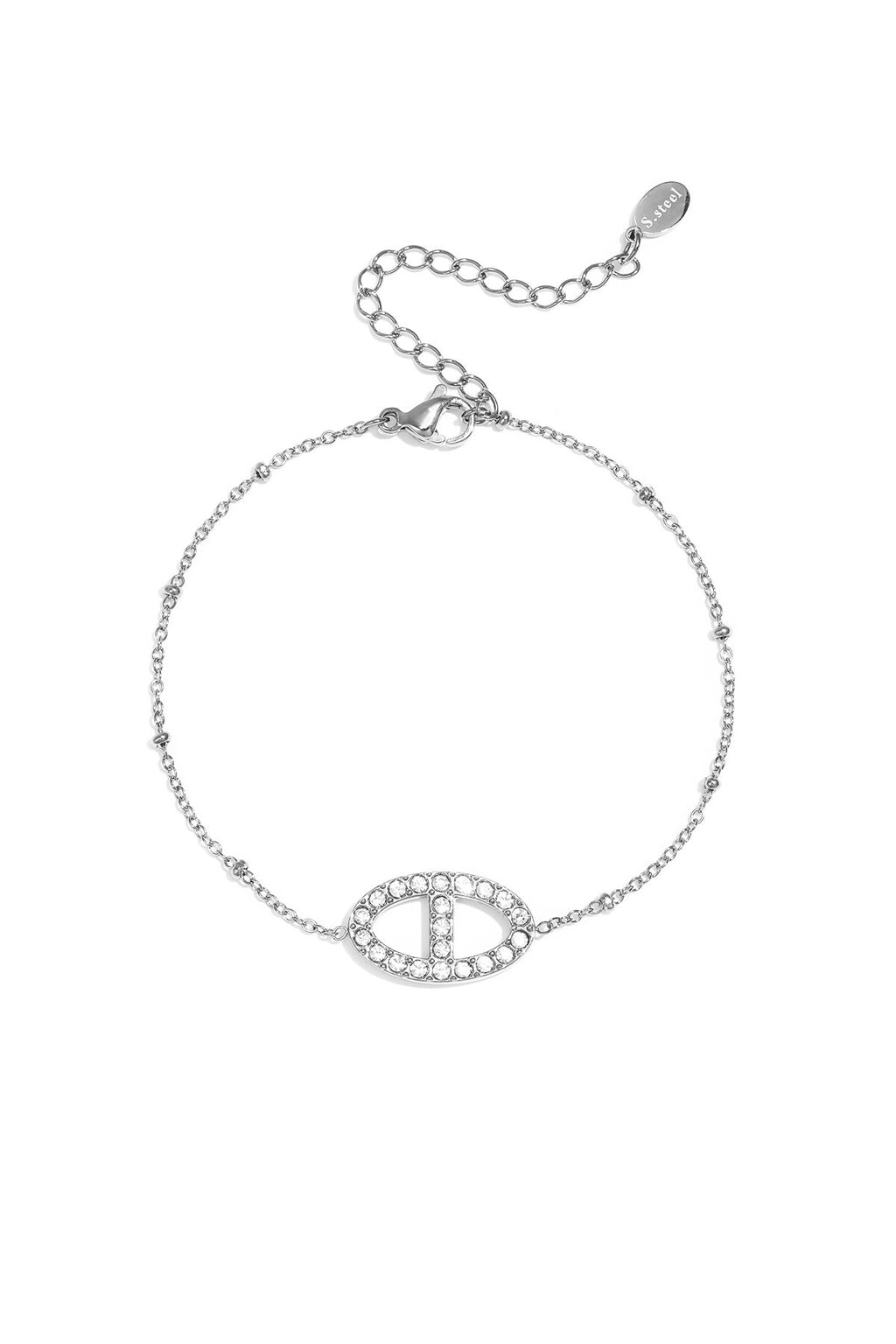 Bracelet orné de pierres ovales