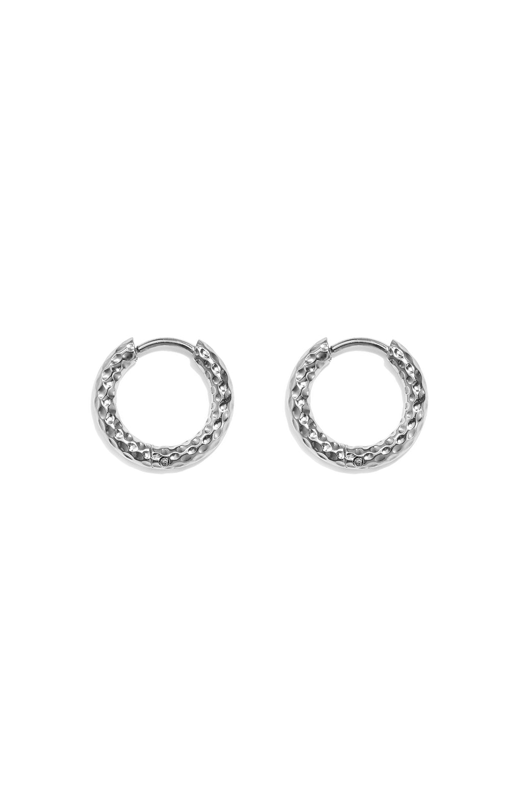 Boucles d'oreilles créoles en acier inoxydable, style simple et quotidien, collection de bijoux pour femmes