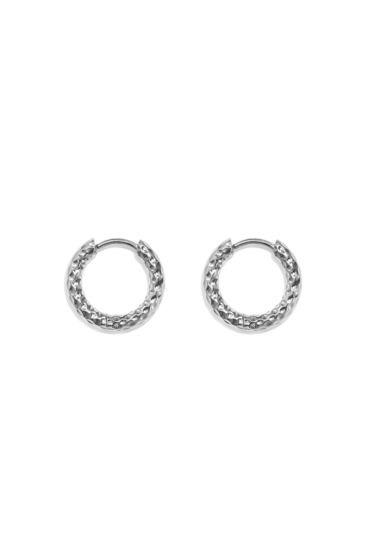 Boucles d'oreilles créoles en acier inoxydable, style simple et quotidien, collection de bijoux pour femmes