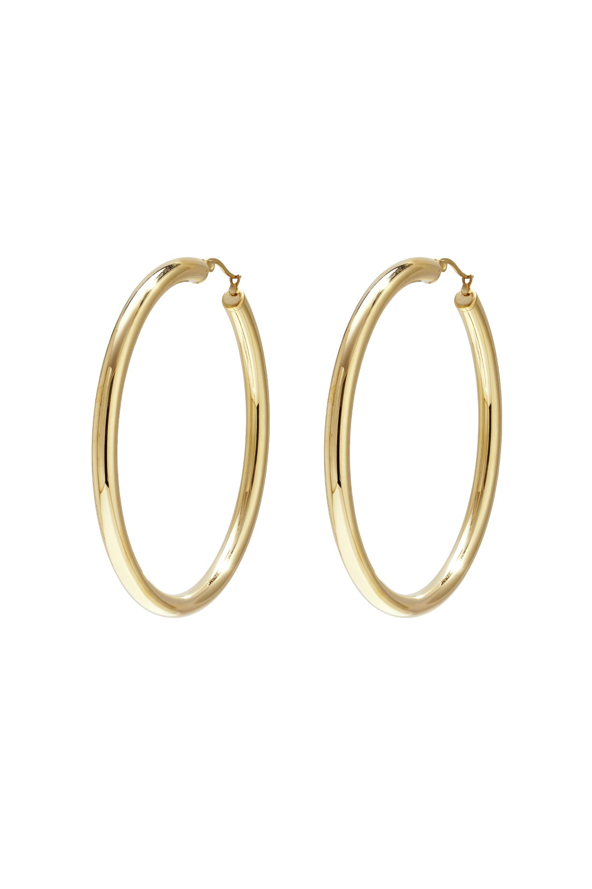 Boucles d'oreilles créoles en acier inoxydable, collection décontractée et simple pour femmes