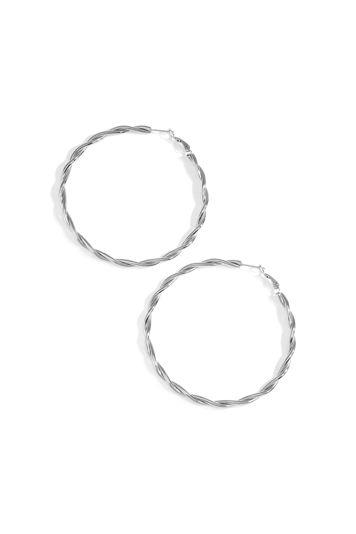 Boucles d'oreilles créoles torsadées