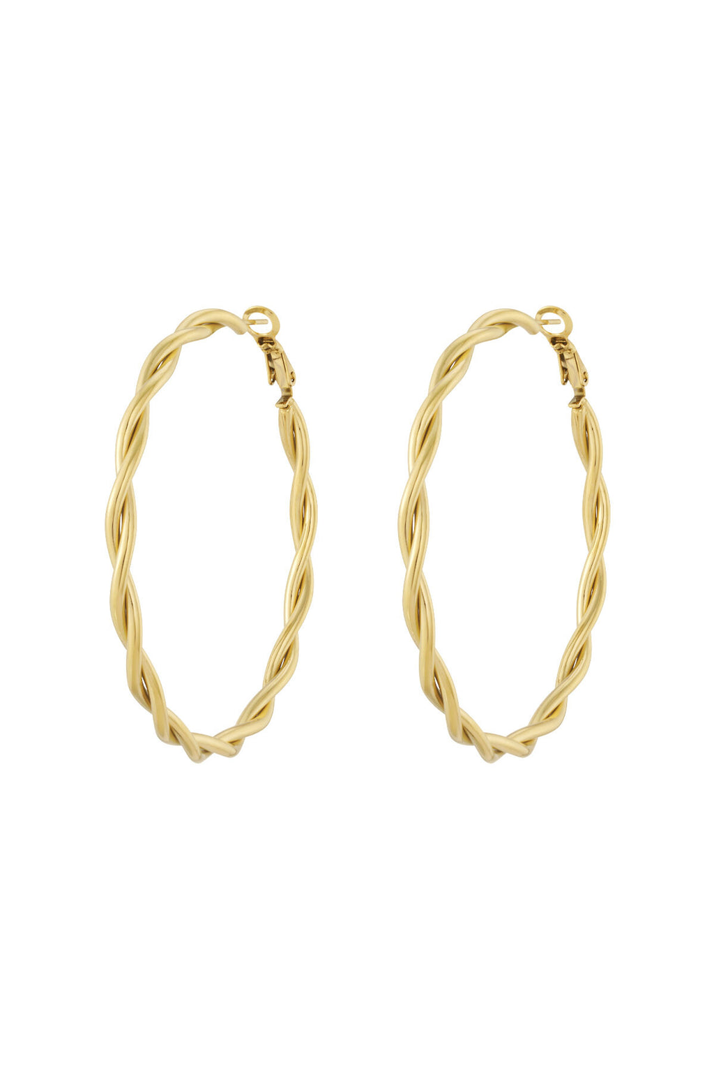 Boucles d'oreilles créoles torsadées