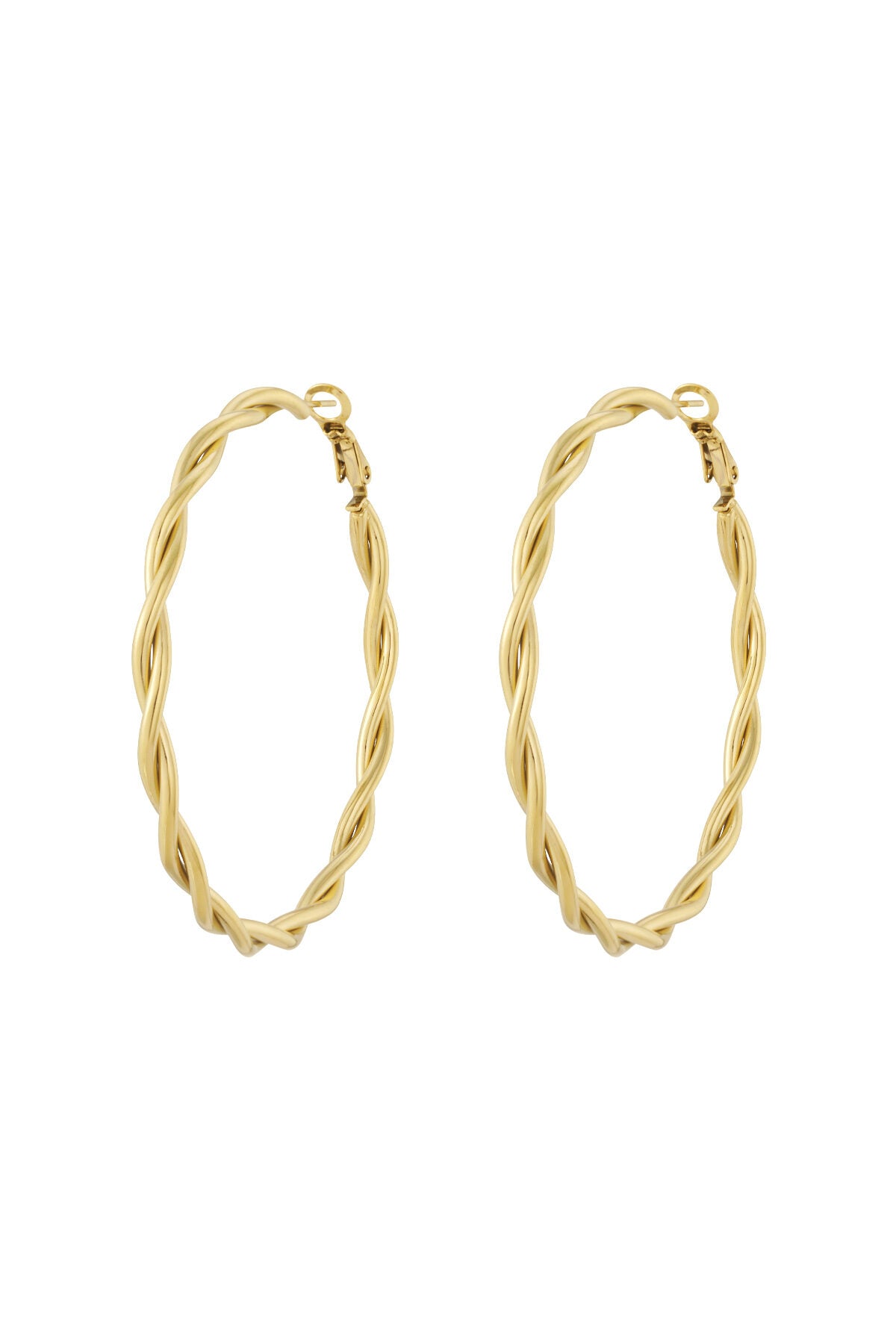 Boucles d'oreilles créoles torsadées
