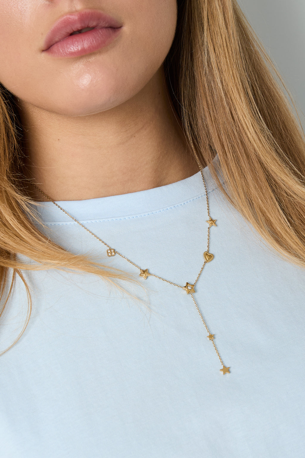 Colliers pendentifs en acier inoxydable Série Star Casual Daily Simple Bijoux pour femmes
