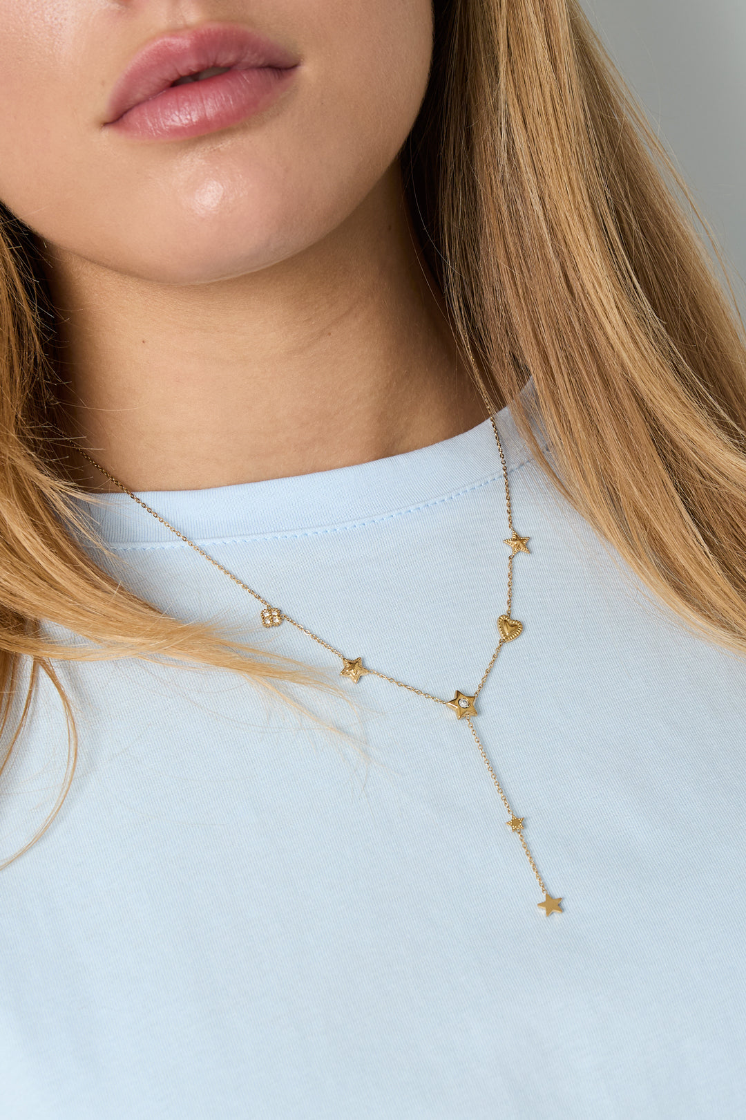 Colliers pendentifs en acier inoxydable Série Star Casual Daily Simple Bijoux pour femmes