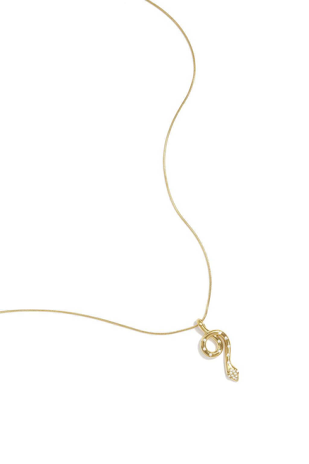 Collier avec pendentif serpent recouvert