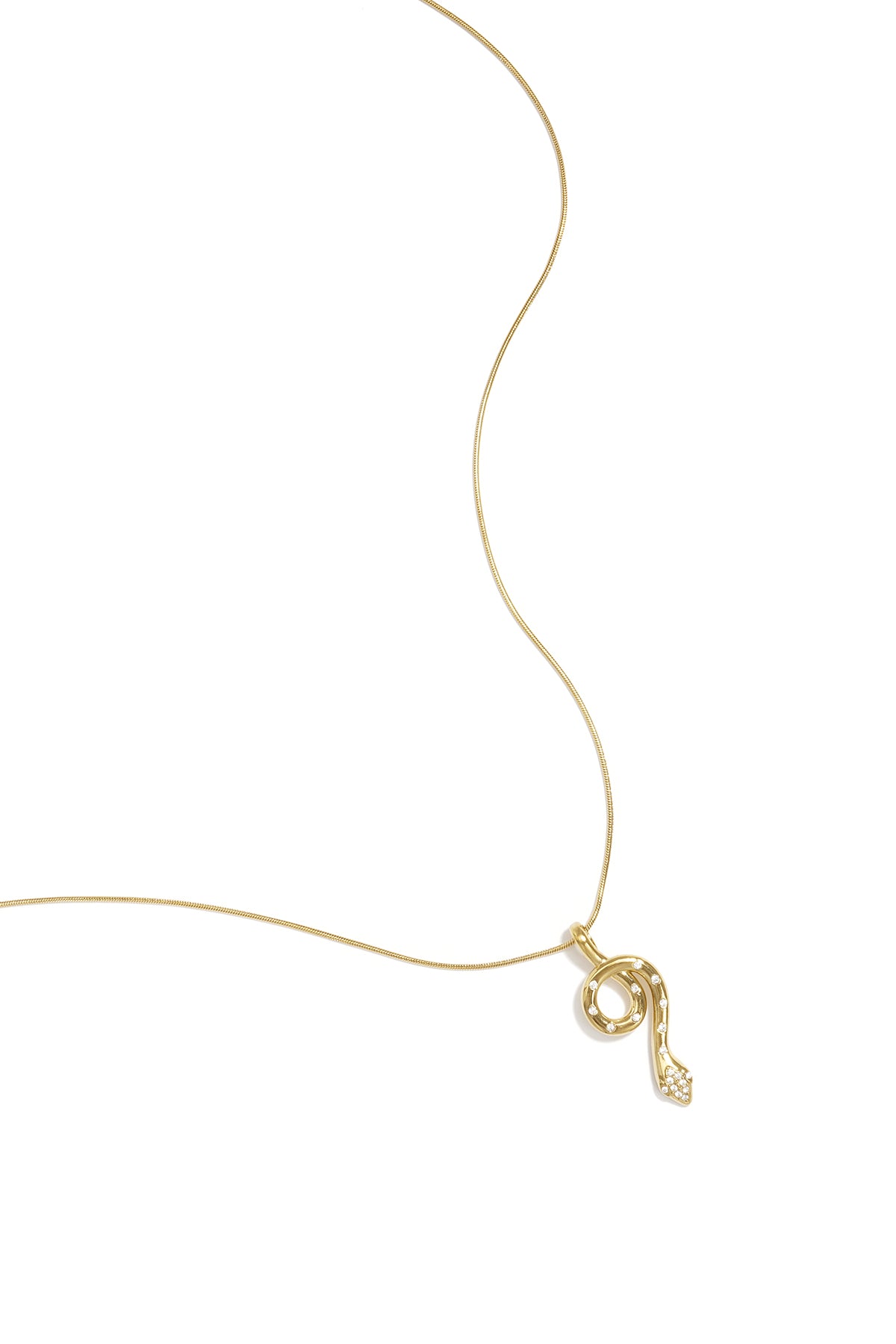 Collier avec pendentif serpent recouvert