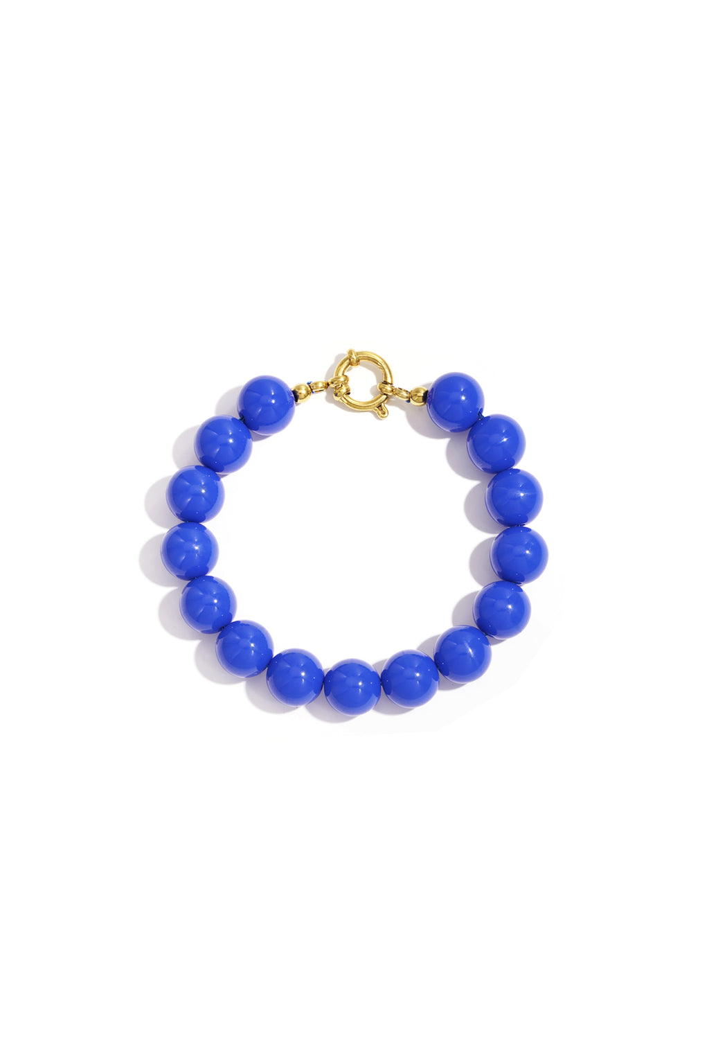 Bracelet à perles moyennes et fermoir avant - 12 mm