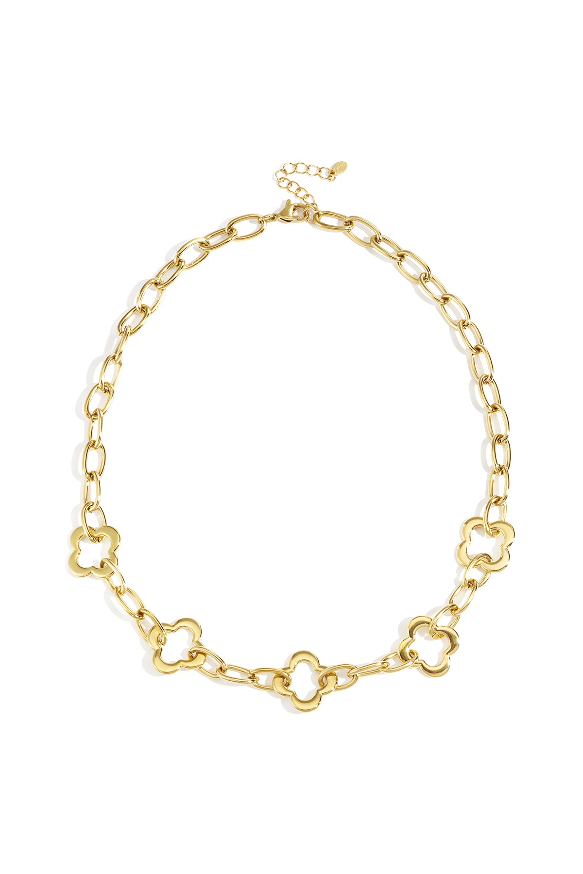 Colliers en acier inoxydable Clover, série décontractée, simple et quotidienne, bijoux pour femmes