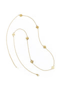 Collier long trèfle - doré
