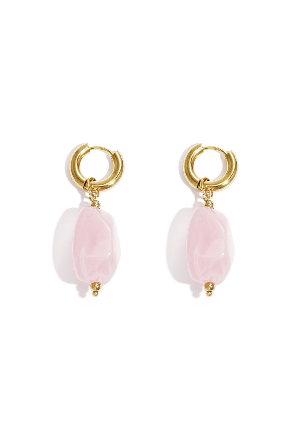 Boucles d'oreilles avec perles organiques