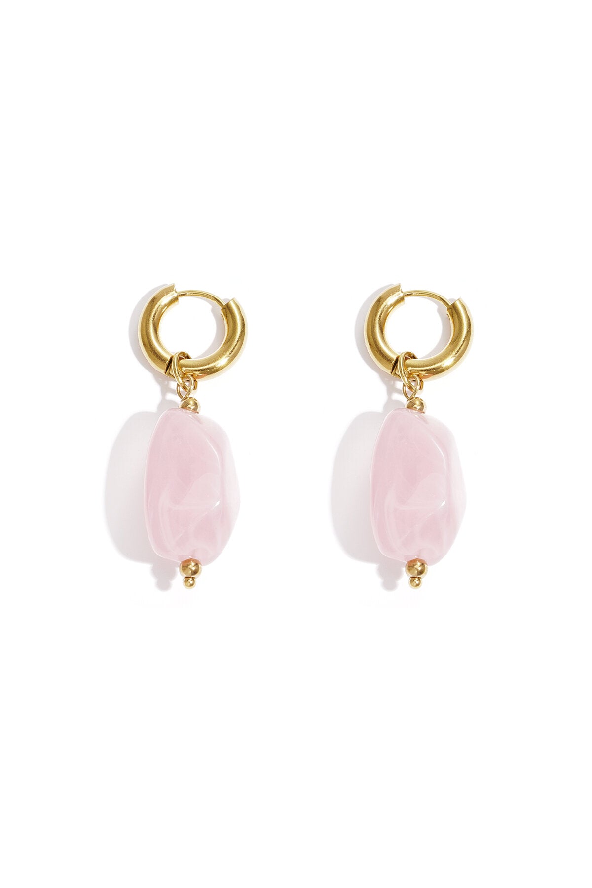 Boucles d'oreilles avec perles organiques