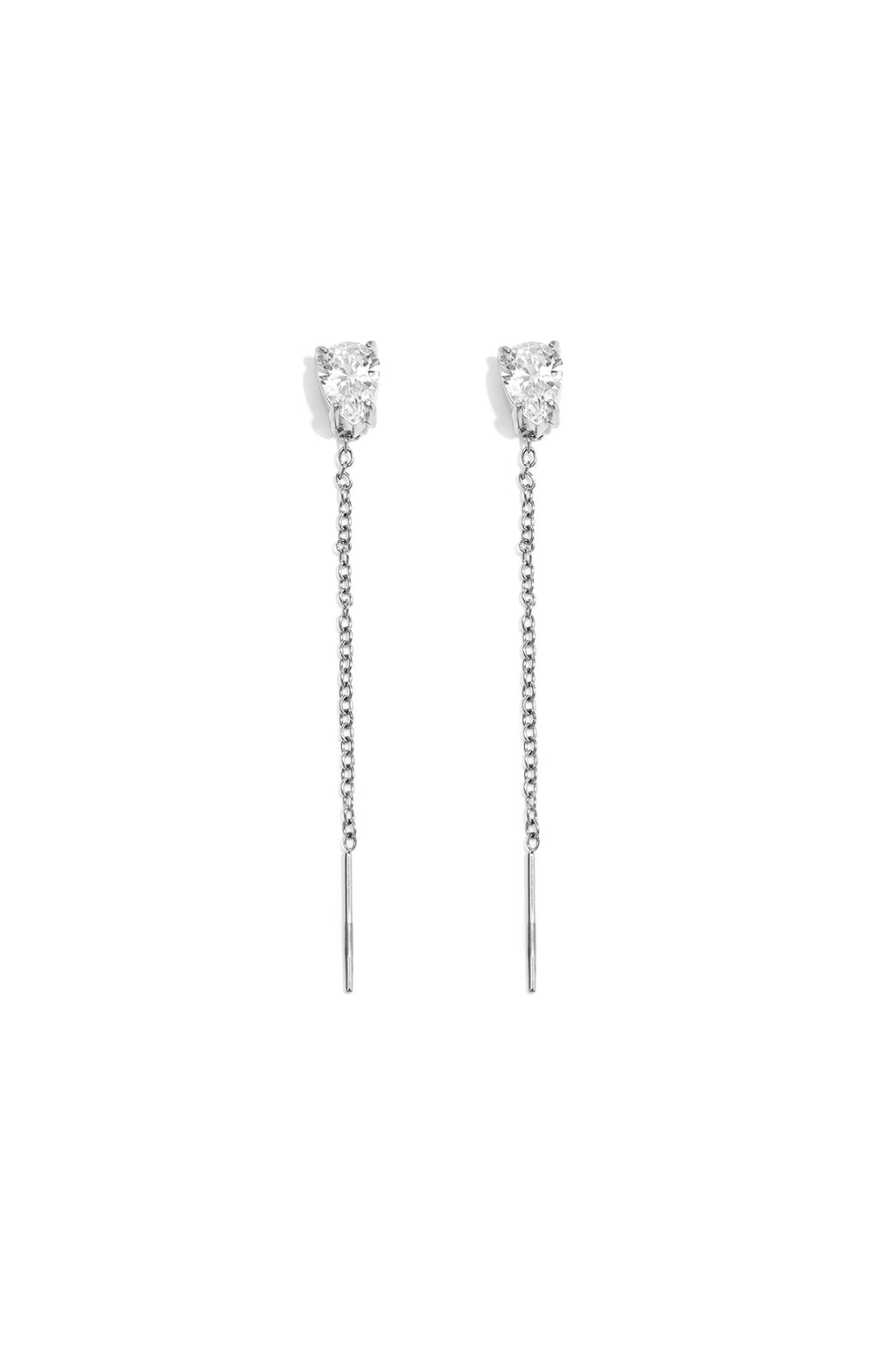 Boucles d'oreilles pendantes en acier inoxydable, chaîne, collection élégante et simple pour femmes, bijoux du quotidien