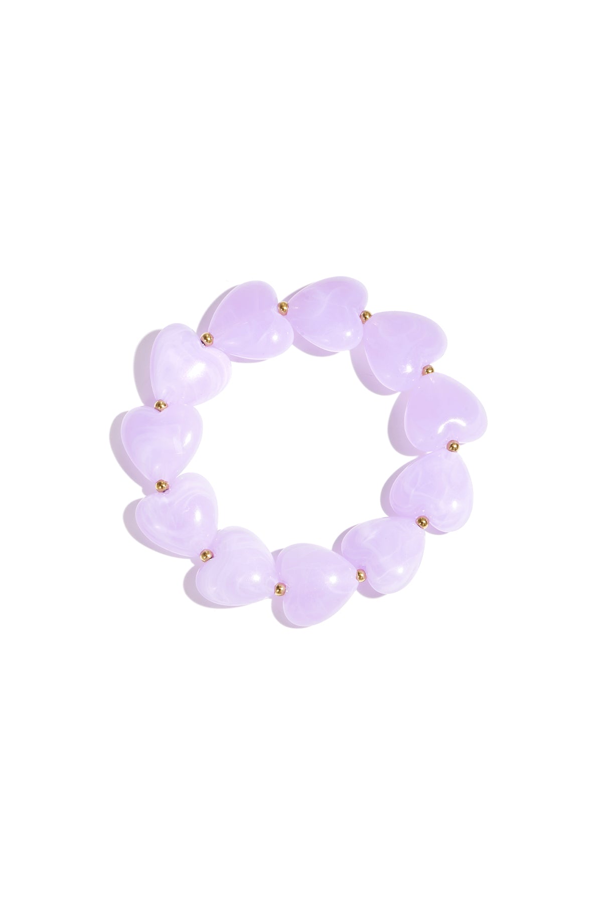 Bracelet avec perles en forme de cœur