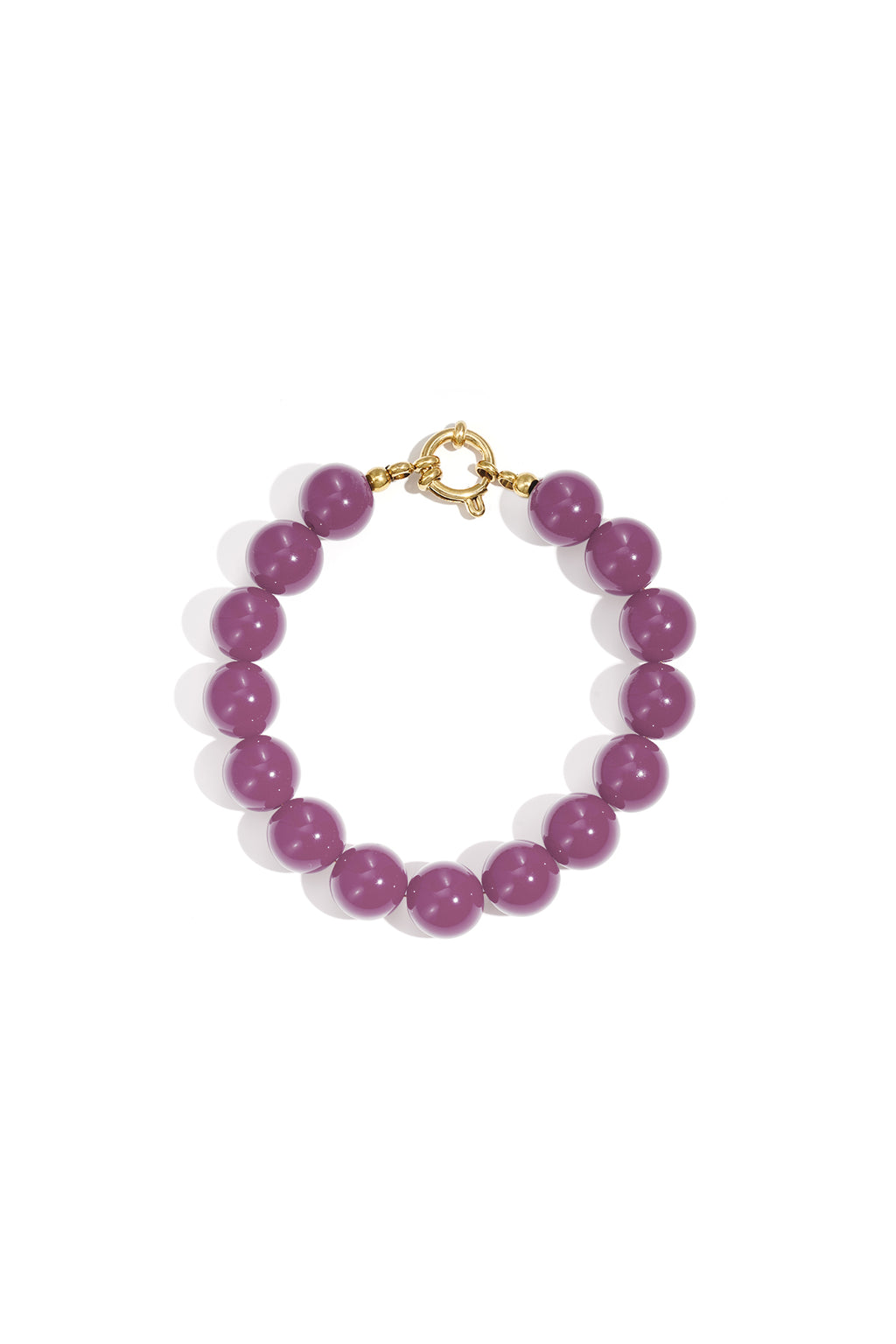 Bracelet à perles moyennes et fermoir avant - 12 mm