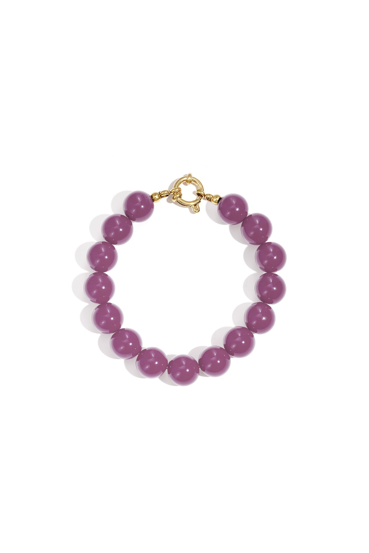 Bracelet à perles moyennes et fermoir avant - 12 mm