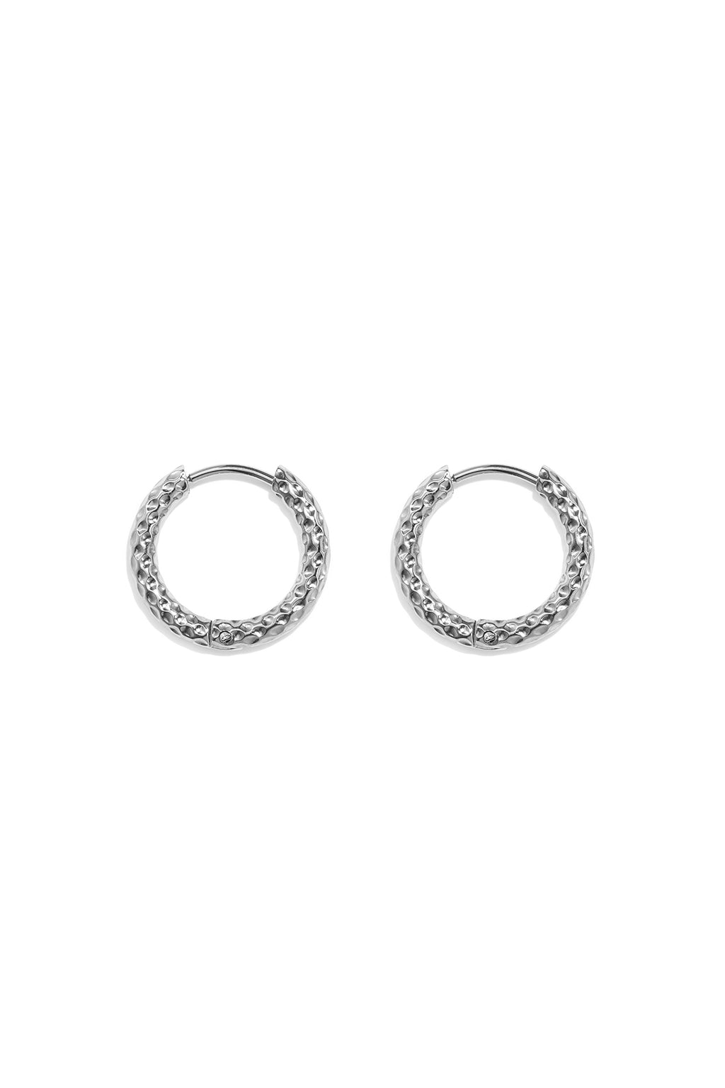 Boucles d'oreilles créoles en acier inoxydable, style simple et quotidien, collection de bijoux pour femmes