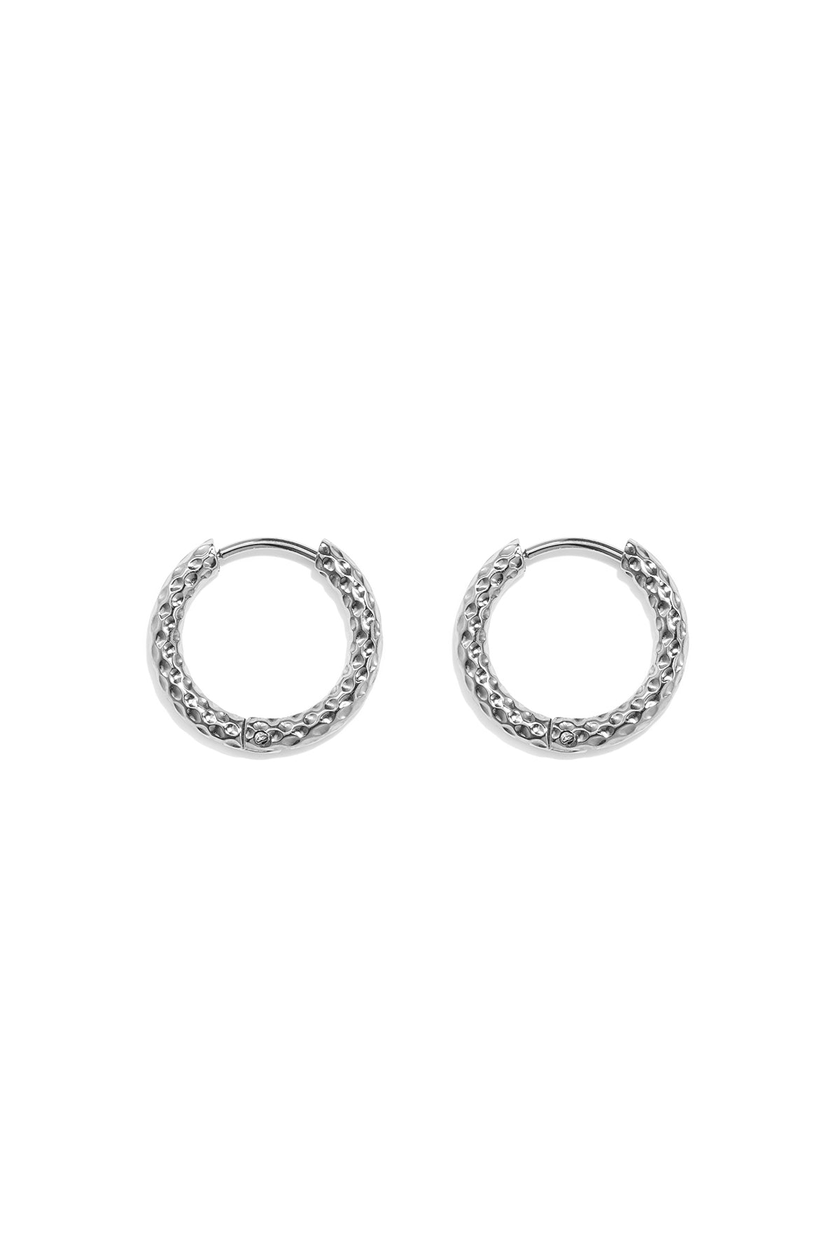 Boucles d'oreilles créoles en acier inoxydable, style simple et quotidien, collection de bijoux pour femmes