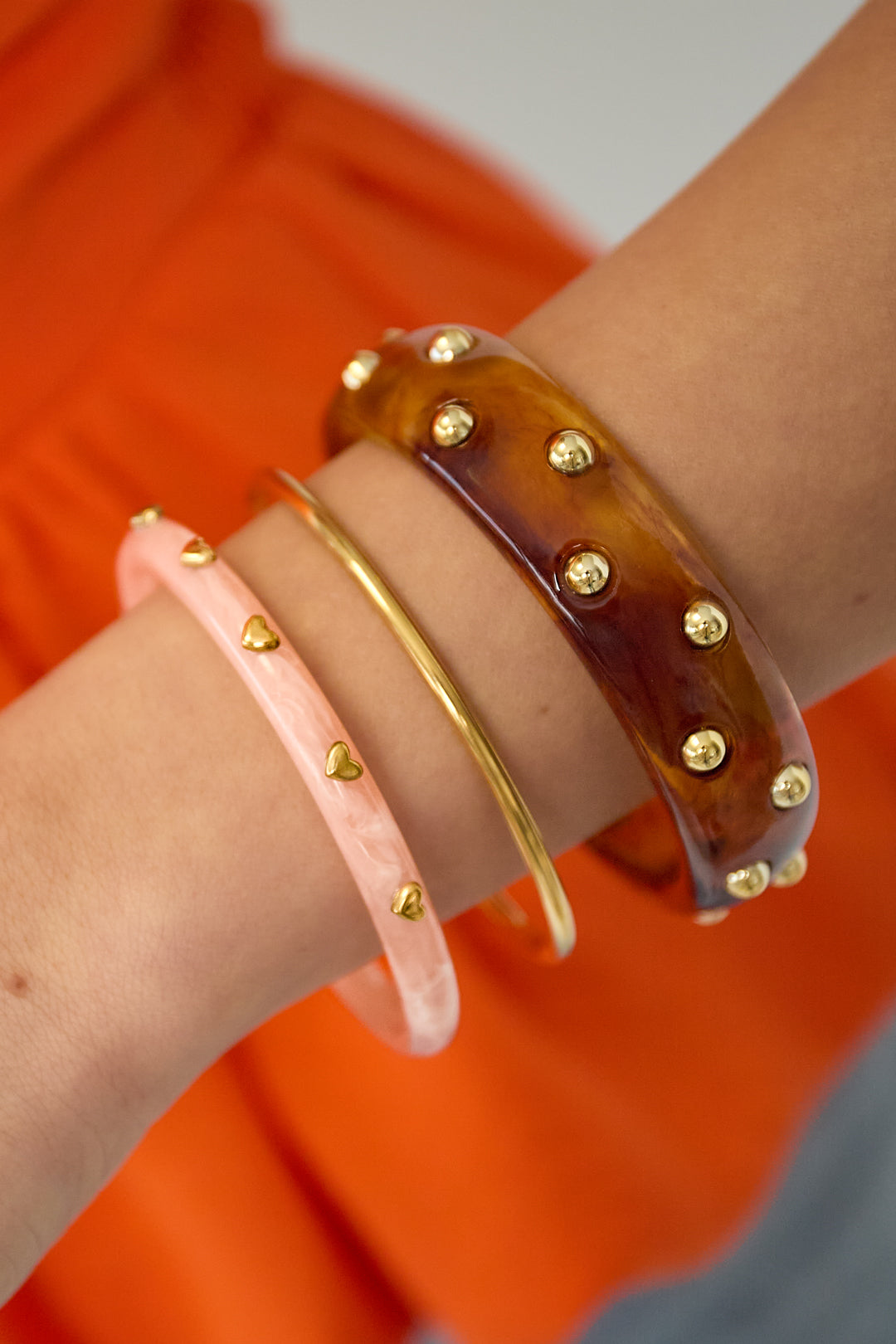 Ensemble de bracelets avec détail en forme de cœur
