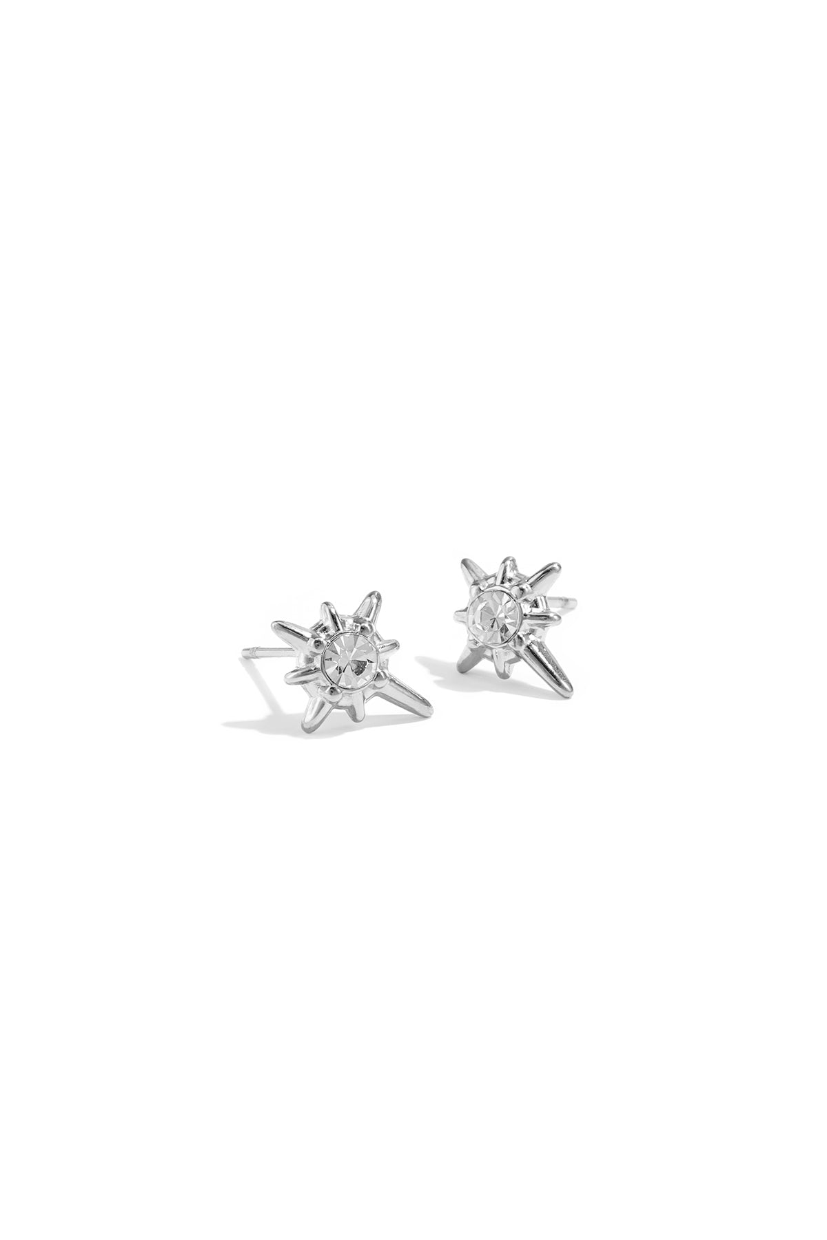 Boucles d'oreilles étoile filante avec détails en pierre