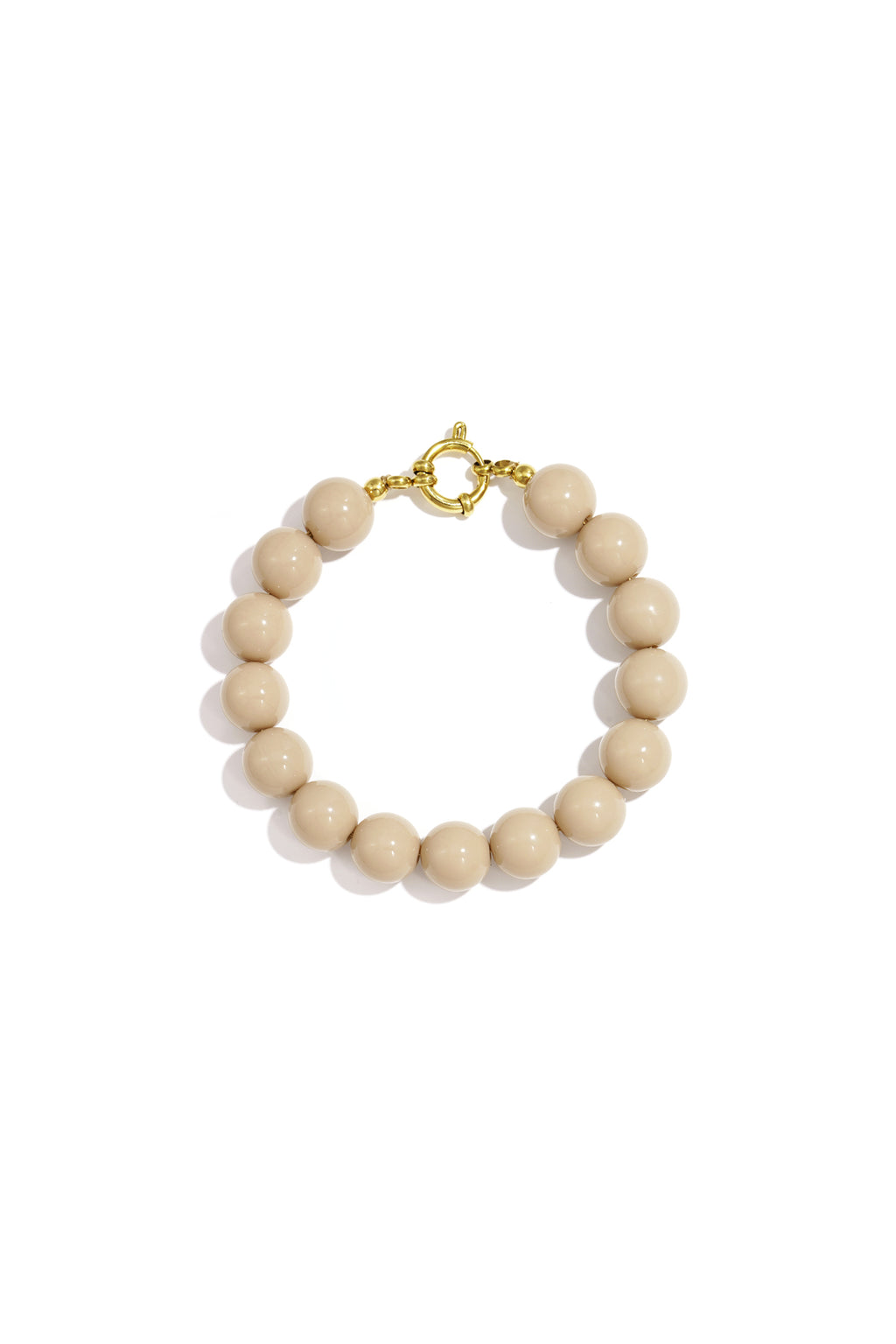Bracelet à perles moyennes et fermoir avant - 12 mm