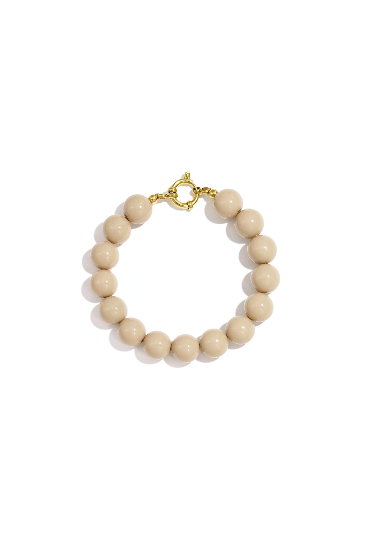 Bracelet à perles moyennes et fermoir avant - 12 mm